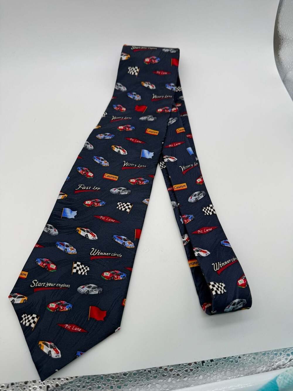 Museum Artifacts All Silk Racing Car Print Necktie
